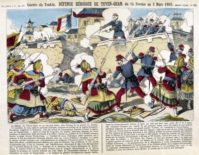 Wojna Tonkińska: obrona Tuyen Quan (Tuyen-Quan), Wietnam od 14 lutego do 3 marca autorstwa Unknown artist