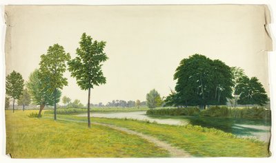Spokojna scena w parku autorstwa Unknown artist