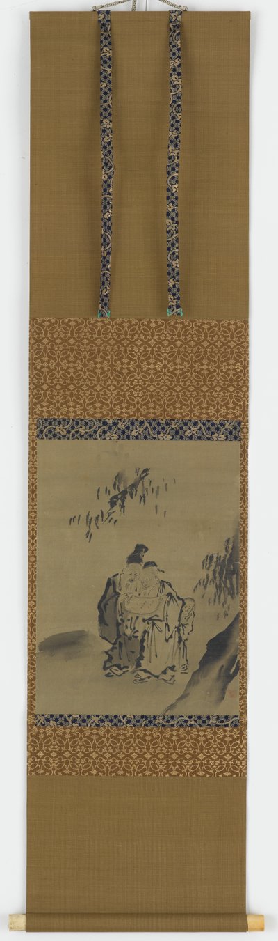 Dwóch chińskich mędrców stojących pod drzewem autorstwa Unknown artist