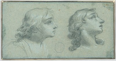 Dwa poglądy głowy młodzieńca autorstwa Unknown artist