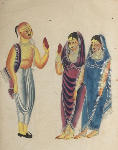 Wielbicielka Vaisnava z dwiema kobietami autorstwa Unknown artist