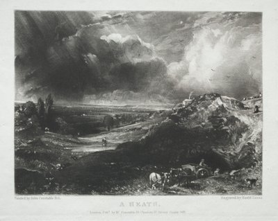 Różne tematy krajobrazu, charakterystyczne dla angielskiej scenerii z obrazów namalowanych przez Johna Constable, RA: A Heath autorstwa Unknown artist
