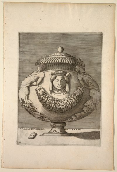 Wazon ozdobiony figurami, Rinceaux i festonami, 1543 autorstwa Unknown artist