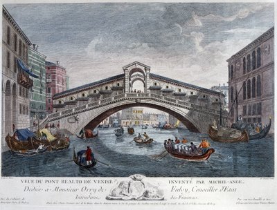 Wenecja, widok na most Rialto - Optyka autorstwa Unknown artist