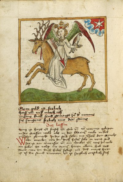 Wenus ujeżdżająca jelenia autorstwa Unknown artist