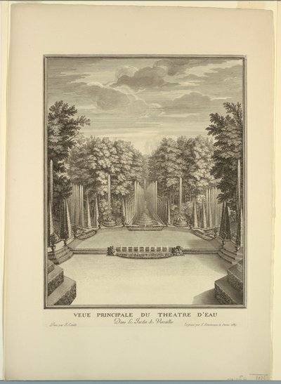 Wersal, ogrody, teatr wodny autorstwa Unknown artist