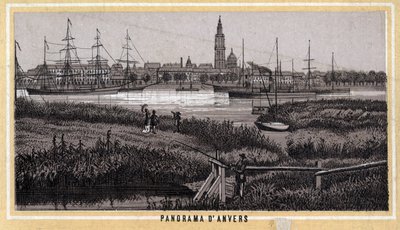 Widok Antwerpii, Belgia (region flamandzki). autorstwa Unknown artist