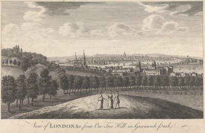 Widok na Londyn i kościół z One Tree Hill w Greenwich Park autorstwa Unknown artist