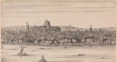 Widok starego St. Pauls po drugiej stronie rzeki autorstwa Unknown artist