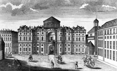 Widok na Palazzo Carignano (Palazzo Carignan) w Turynie autorstwa Unknown artist