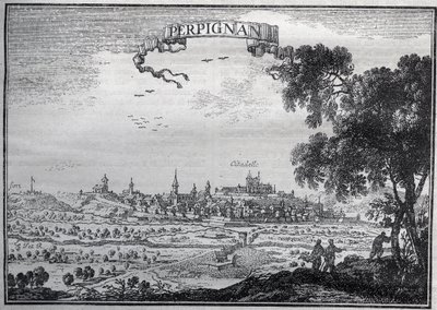 Widok Perpignan w XVII wieku - Widok Perpignan w XVII wieku - autorstwa Unknown artist