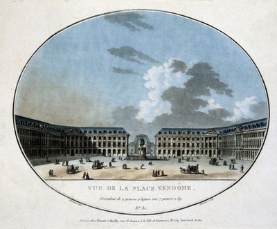 Widok Placu Vendôme - grawer autorstwa Unknown artist