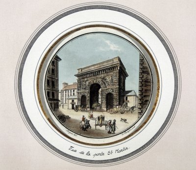 Widok drzwi św. Marcina - grawer autorstwa Unknown artist