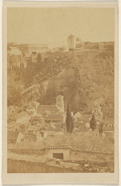 [Widok na Alhambrę, Hiszpania]. autorstwa Unknown artist