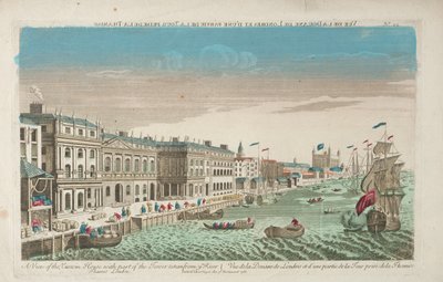 Widok na Custom House i Douana of London autorstwa Unknown artist