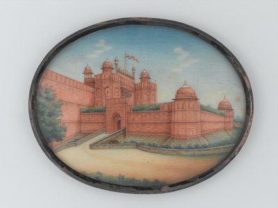 Widok Czerwonego Fortu, Delhi, ok. 1850 r autorstwa Unknown artist