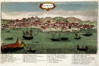 Widok na Lizbonę w Portugalii pod koniec XVIII wieku autorstwa Unknown artist