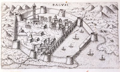 Widok miasta Ragusa w XVI wieku. autorstwa Unknown artist