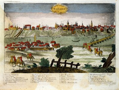 Widok miasta Warszawy w Polsce. Koniec XVIII wieku autorstwa Unknown artist