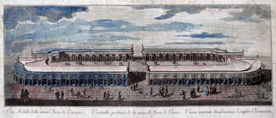 Widok na targi w Wenecji, Włochy. Rycina z XVIII wieku. autorstwa Unknown artist