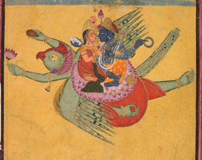 Wisznu i Lakszmi na Garuda autorstwa Unknown artist