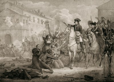 Wojna o niepodległość Hiszpanii (1808-1814): Hiszpanie błagają o litość u Napoleona. Madryt, Biblioteka Narodowa. autorstwa Unknown artist