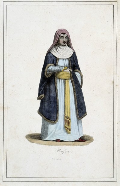 Kobieta z Rosji - w „Różne narody ziemi” księdza Paula Jonhanneauda, Librairie des Bons livres autorstwa Unknown artist
