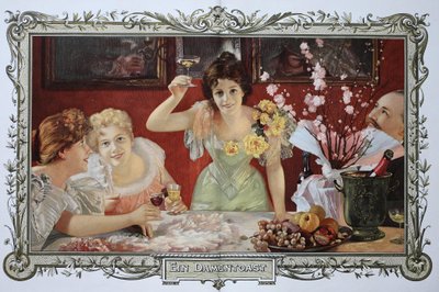 Kobiety pijące koktajle razem na imprezie autorstwa Unknown artist