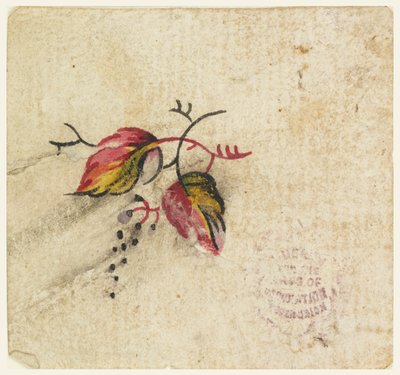 Woodblock Próbny dowód dla zadrukowanej tkaniny autorstwa Unknown artist