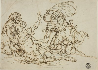 Ranny Wojownik i Dwóch Towarzyszy autorstwa Unknown artist