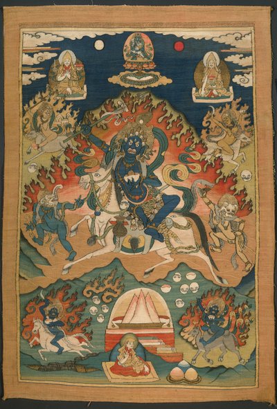 Gniewna forma bogini Saraswati (Magzor Gyalmo) lub Palden Llamo autorstwa Unknown artist