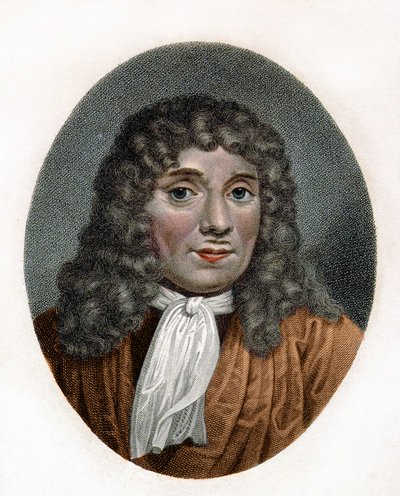 portret Antoniego Van Leeuwenhoeka lub Antona van Leeuwenhoeka lub Leeuvenhoeka lub Leeuwenhoeka. Holenderski przyrodnik (1632-1723). Grawerowanie XVIII wieku. autorstwa Unknown artist