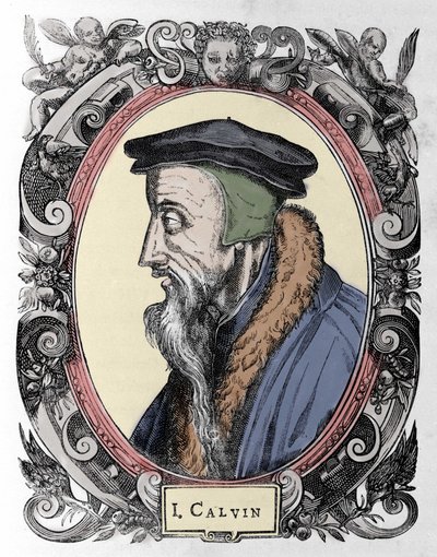 portret Jana Kalwina (1509-1564), francuskiego reformatora religijnego i pisarza. autorstwa Unknown artist