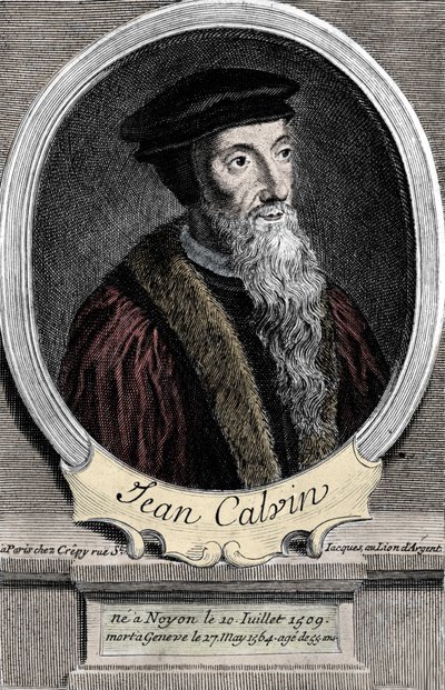 portret Jana Kalwina (1509-1564), francuskiego reformatora religijnego i pisarza. autorstwa Unknown artist