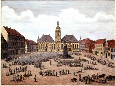 plac publiczny miasta Mannheim (Niemcy). autorstwa Unknown artist