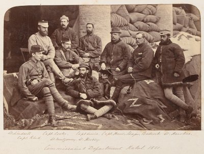 Grupa brytyjskich oficerów, ok. 1879 r autorstwa Unknown photographer