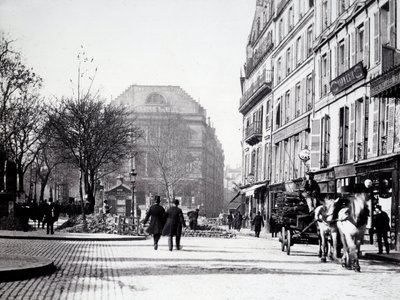 Na rue de Paris z teatrem Ambigu (3. dzielnica) autorstwa Unknown photographer