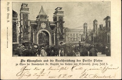 Berlin, Franciszek Józef I na Pariser Platz, brama honorowa autorstwa Unknown photographer