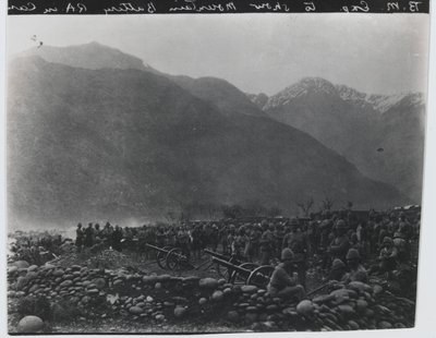 „Zaprzestanie strzelania”, nr 1 British Mountain Battery, Black Mountain Expedition, 1891 autorstwa Unknown photographer