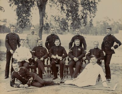 Kaprale z ?C? Kompania, 1. batalion Pułk Bedfordshire, 1890 ok autorstwa Unknown