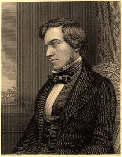 "George Fownes (1815-1849). Brytyjski chemik, ok. 1860 r. (rycina) autorstwa Unknown photographer