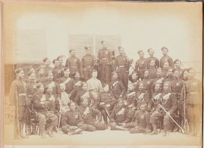 Gurkha podoficerowie i strzelcy z 4 pułku Gurkha (strzelców) autorstwa Unknown photographer