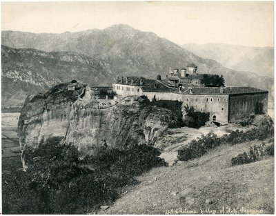 د سینټ سټیفن (اګیوس سټیفانوس) چولي خانقاه، میټیورا، تریکالا، یونان، میرمن 1890پولی autorstwa Unknown photographer