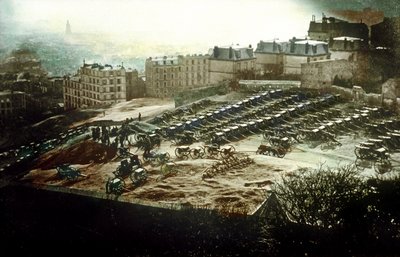 Na Montmartre wielkie działa rządu stwarzają zagrożenie dla Paryża 18 marca autorstwa Unknown photographer