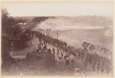 Piechota armii indyjskiej w marszu, Obóz Ćwiczeń w Delhi autorstwa Unknown photographer