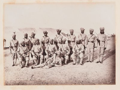 Indyjscy oficerowie z 28. Bombaju Native Piechoty, 1884 circa autorstwa Unknown