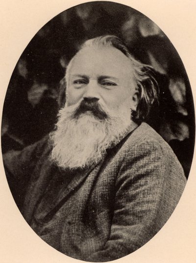 Johannes Brahms (1833-1897), niemiecki kompozytor autorstwa Unknown photographer