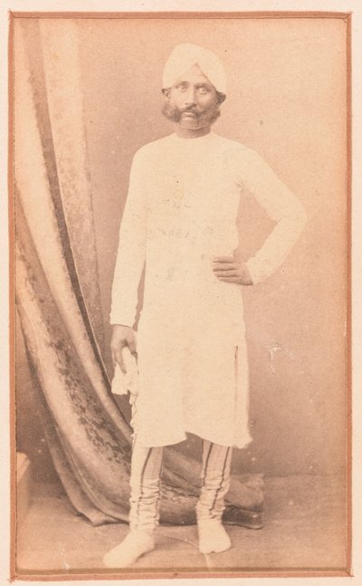 Misr Kanouji Lal, Indianin, który wspomagał uchylanie się Thomasa Kavanagha podczas oblężenia Lucknow, około 1857 roku autorstwa Unknown photographer
