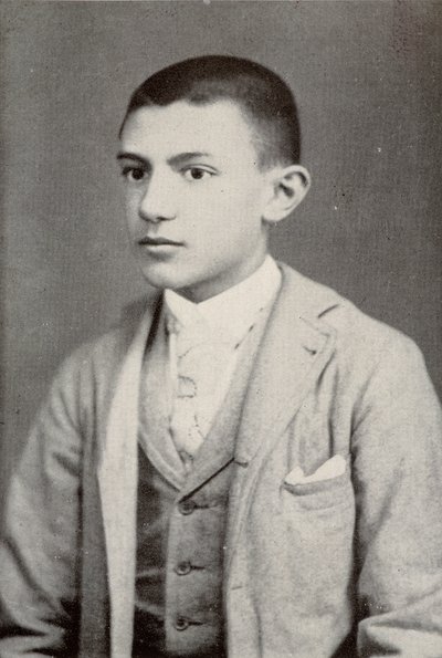 Pablo Picasso w 1896 r. (15 lat) - w „Picasso, dokumentach ikonograficznych” Sabartesa autorstwa Unknown photographer