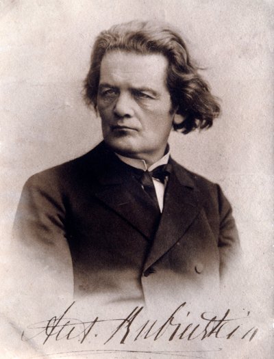 Portret Antona Rubinsteina (zdjęcie czarno-białe) autorstwa Unknown photographer